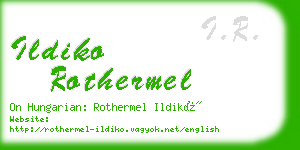 ildiko rothermel business card